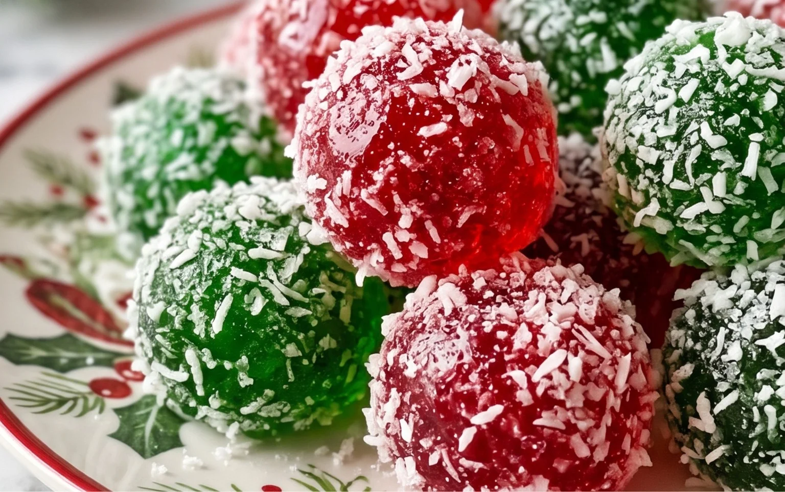 Mom's Christmas Jello Balls