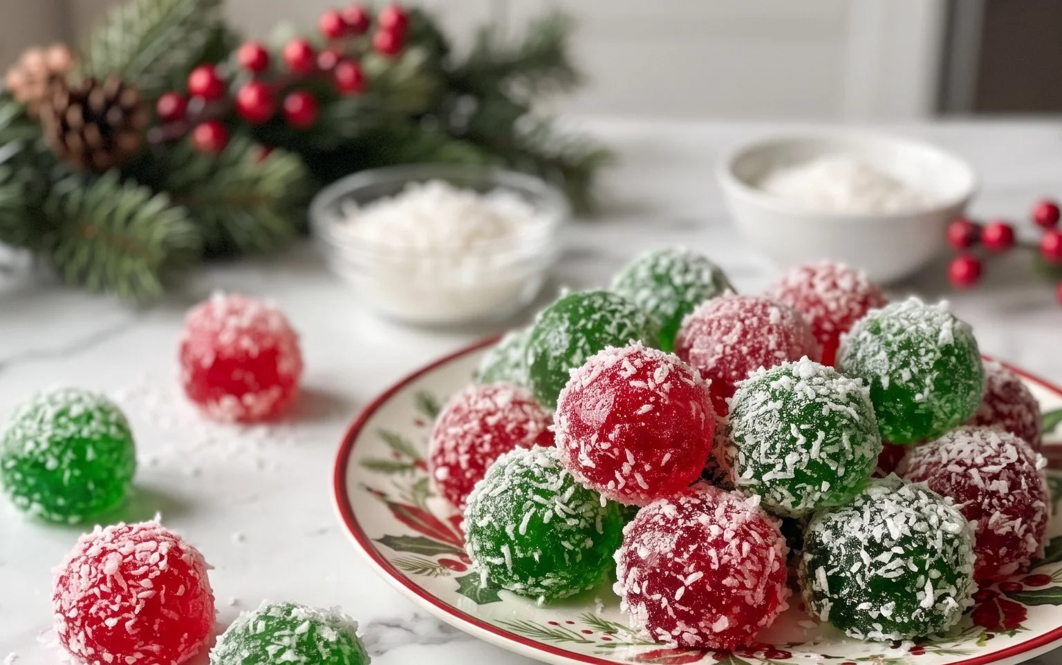 Mom's Christmas Jello Balls